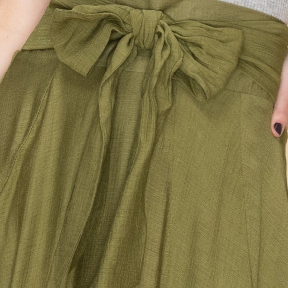 Flowy Maxi Skirt with Waist Tie - Picture 4 of 7